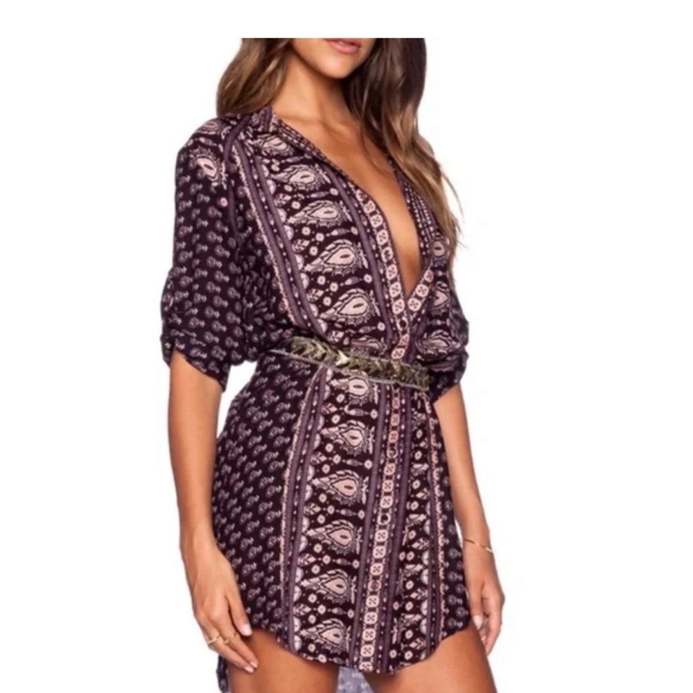 Spell & The Gypsy Patterned V-Neck Dress